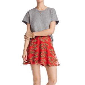Alive + Olivia Blaise lips silk skirt